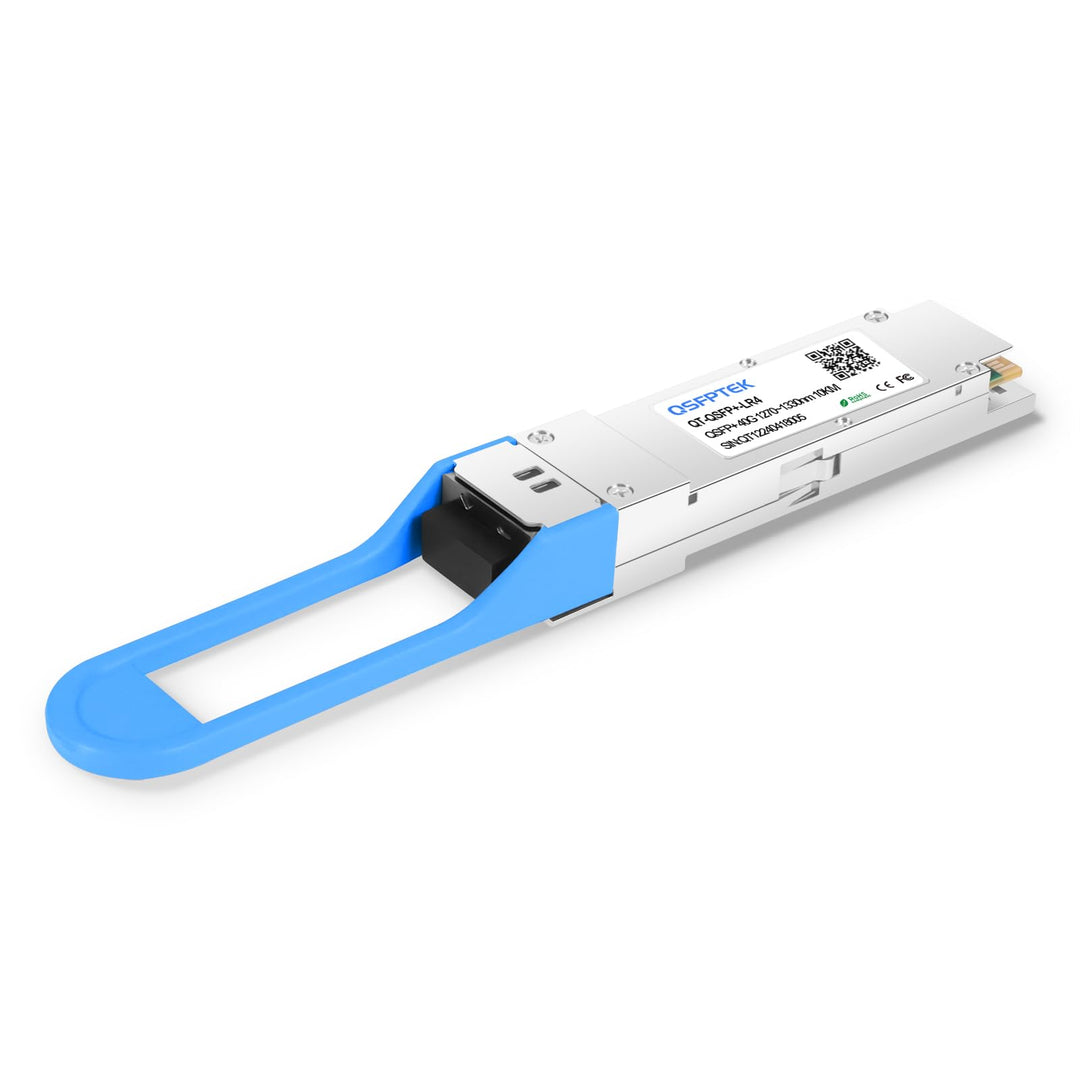 QSFPTEK 40G QSFP+ Module LC Single-Mode Transceiver 40GBASE-LR4 for Cisco QSFP-40G-LR4 (1310nm, 10km