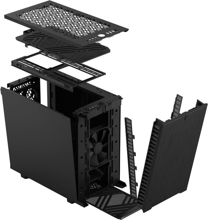 Fractal Design Define 7 Nano Black Brushed Aluminum/Steel Mini ITX Silent Solid Nano Tower Computer