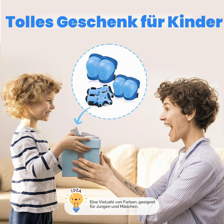 Knieschoner Kinder Schoner Inliner Protektoren: [6er Set] Schützer Inline Skates Kinder Knieschützer
