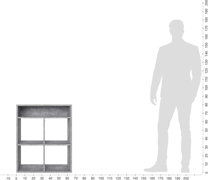 KOMTO Regal Beton - Bücherregal Standregal Würfelregal Büroregal 65,8 х 30,7 х 80,4 cm Bücherschrank