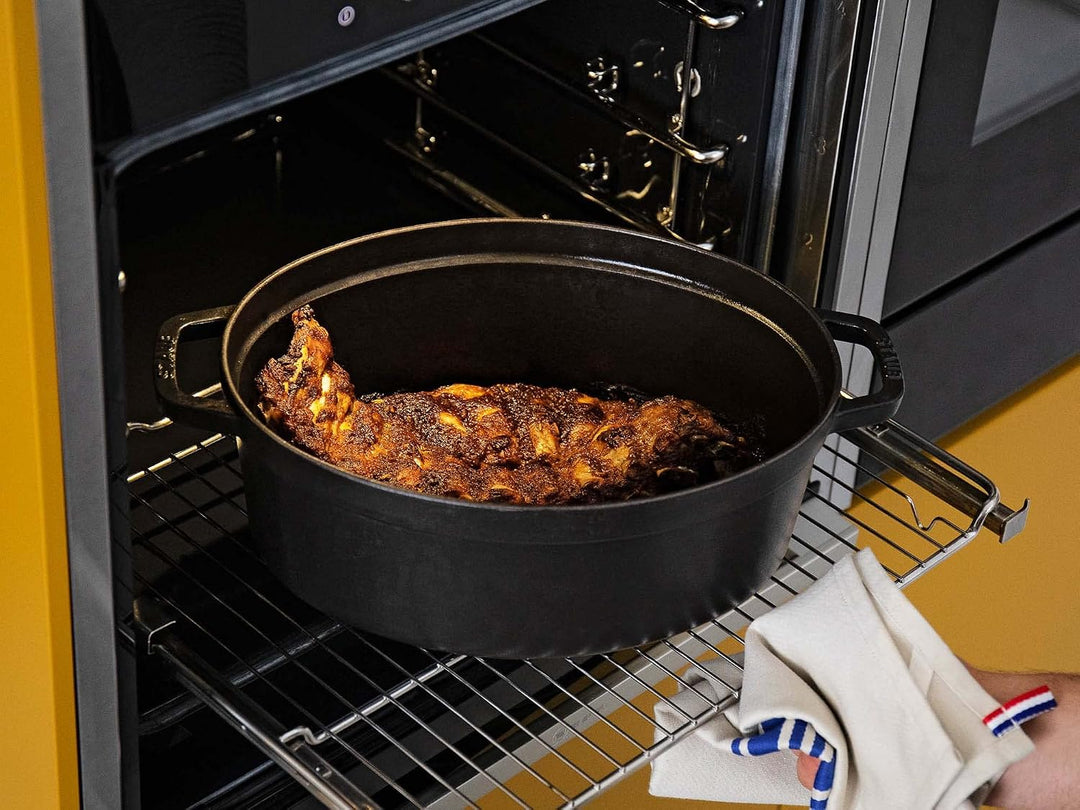 Staub 7 Quart Oval Cocotte, Black by Staub
