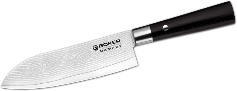 BÖKER 130417DAM Messer Damast Black Santoku, Kunststoff, Schwarz