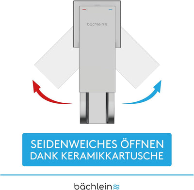 Bächlein Badarmatur Sotira fürs Bad in Bachlauf-Design, Einhebelmischer mit langlebiger Keramikkartu