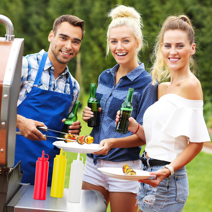 Relaxdays 36 x Squeeze Flasche, für Saucen, zum Quetschen, nachfüllbar, Zuhause & Gastronomie, Dosie