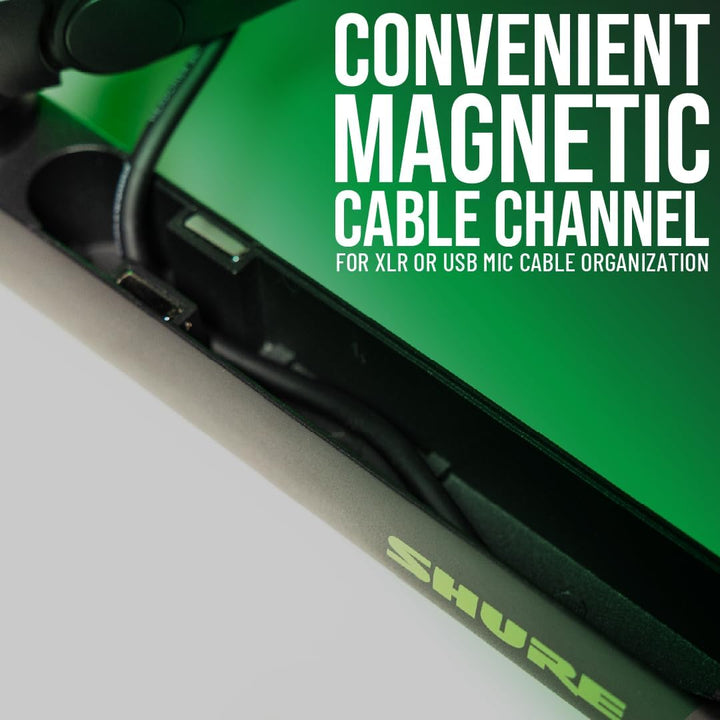 Shure by Gator Premium-Mikrofonständer mit flachem Profil für den Schreibtisch; vollständig verstell