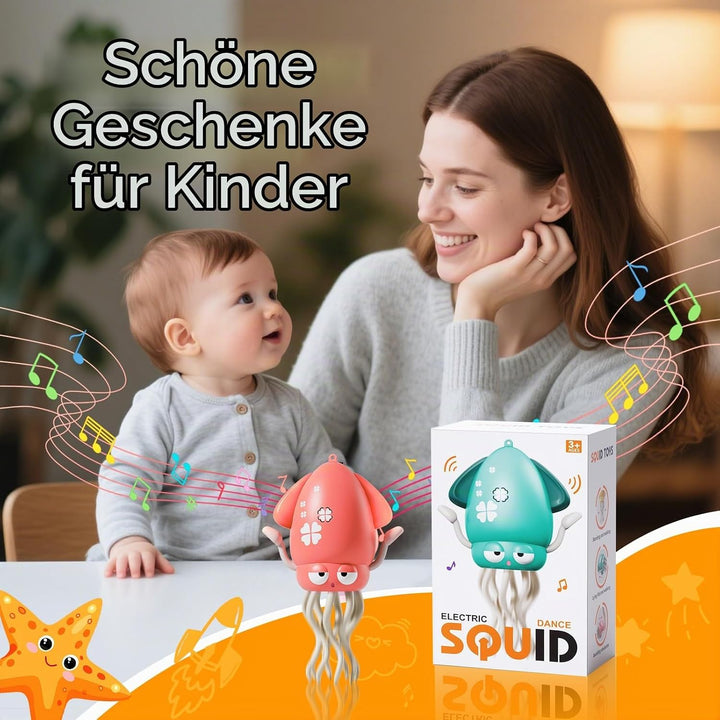 Tanzender &amp; krabbelnder Oktopus mit LED Lichtern und Musik - Automatisch schwingendes musikalisches