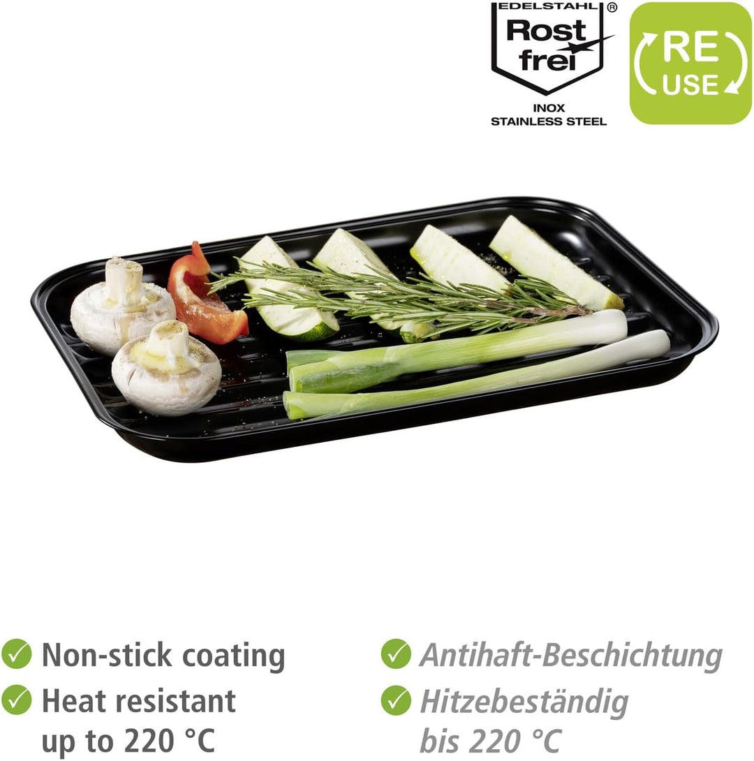 WENKO Grillschale Mod. Luca wiederverwendbarer Grillkorb mit Antihaftbeschichtung geeignet für BBQ G