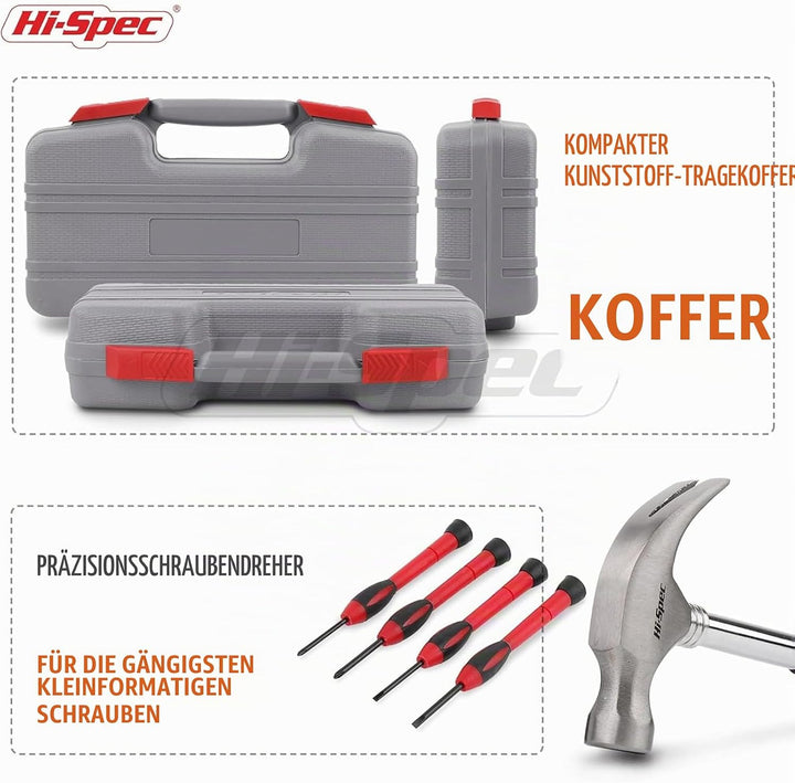 Hi-Spec 39-tlg. Mini Werkzeug Set - Ein kleiner Werkzeugkoffer gefüllt mit Werkzeugen für DIY-Projek