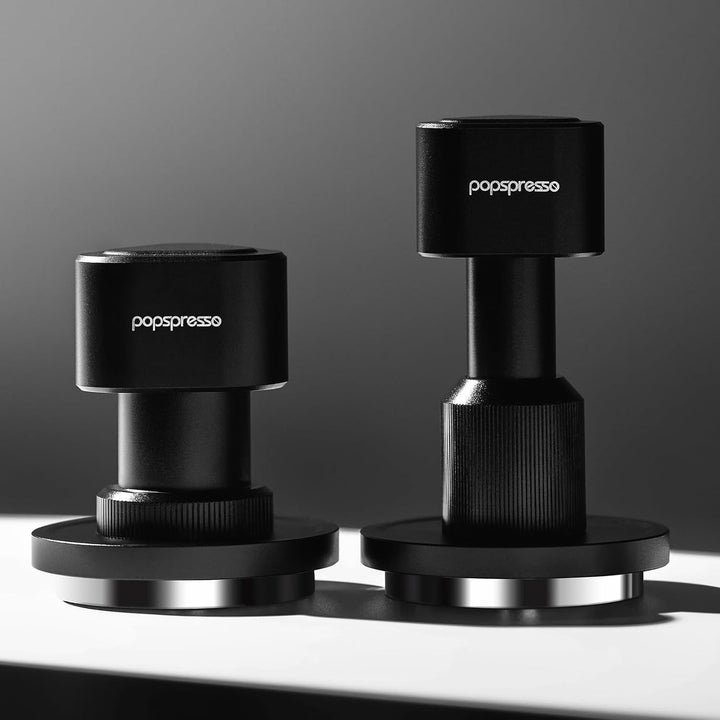 58,35 mm Espresso-Tamper, stossfestes Design mit akustischer Rückmeldung, 3-fach gefederter Kaffee-T