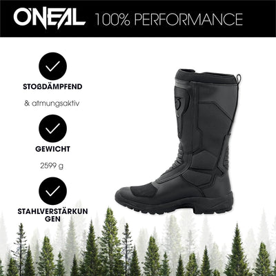 O'NEAL Sierra Motorradstiefel Enduro Adventure I Motorradschuhe Herren & Damen I Wasserdicht, rutsch