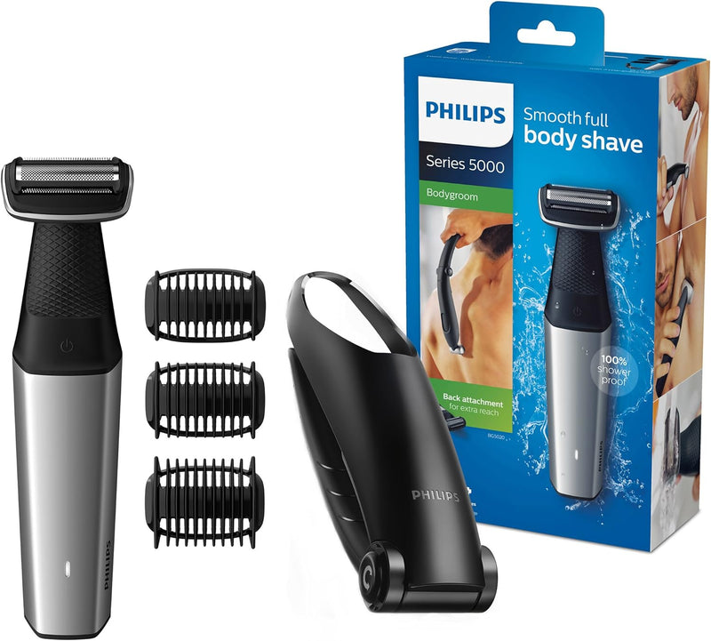 Philips Bodygroom Series 5000 mit Aufsatz für Rückenhaarentfernung BG5020/15 (inkl. 3 Kammaufsätze)