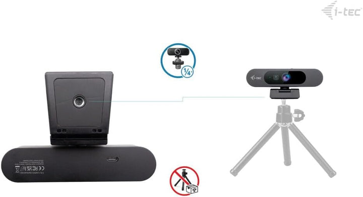i-tec Solomon 900 PRO Webcam 4K mit Automatisches Framing (Auto Framing) zur Verfolgung des aktiven