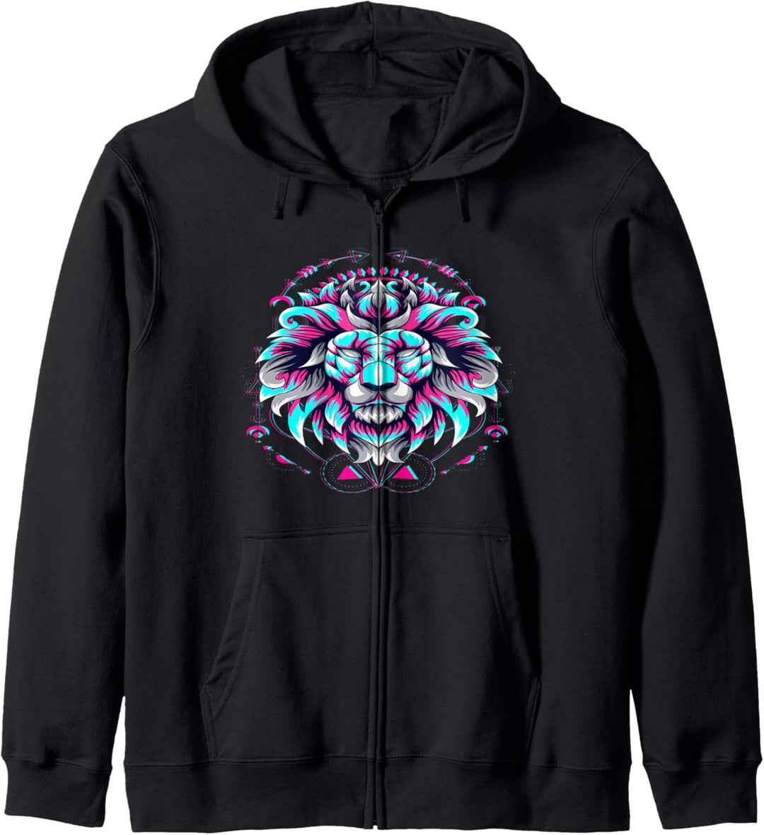 Lion Head Graphic Kapuzenjacke