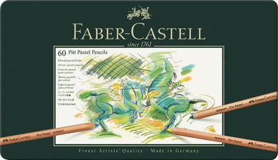 Faber-Castell 112160 - Farbstift Pitt Pastell, 60er Metalletui 60 Stück (1er Pack) Single, 60 Stück