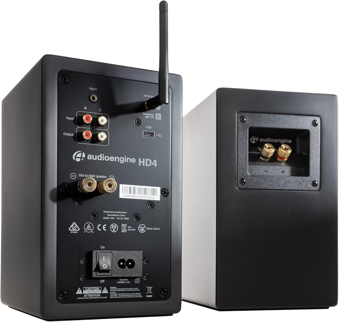 Audioengine HD4 Wireless Speaker Bluetooth | Desktop Monitor Speakers | Home Music System aptX HD Bl