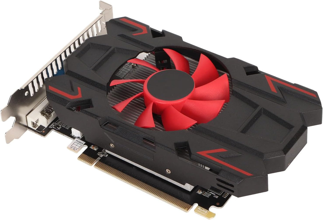 Cuifati Radeon HD 7670 Grafikkarte, 4 GB GDDR5 Grafikkarte 128 Bit 1800 MHz GPU 2K Grafikkarte PCI E