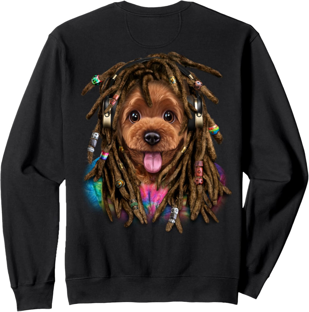 Zwergpudelhund mit Reggae-Dreadlocks-Haaren Sweatshirt
