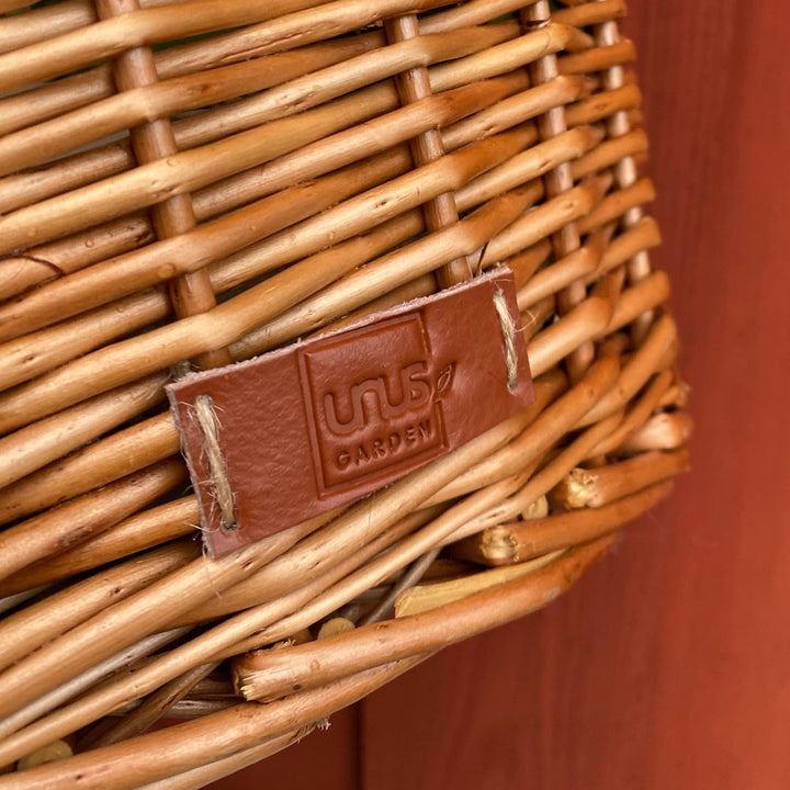 UNUS Weidenkorb Picknickkorb Einkaufskorb Henkelkorb 44,5x33,5x20cm(LxHxB) braun Braun gross, Braun