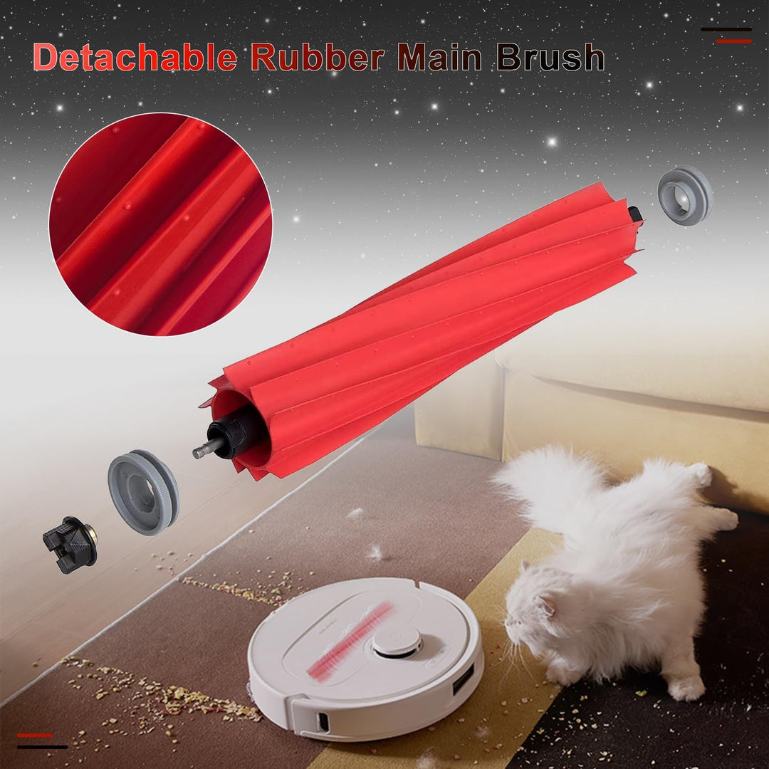 Zubehörset für Roborock QV 35A / QV 35S Saugroboter, 2 Hauptbürste 6 Staubbeutel 6 Wischtücher 4 HEP