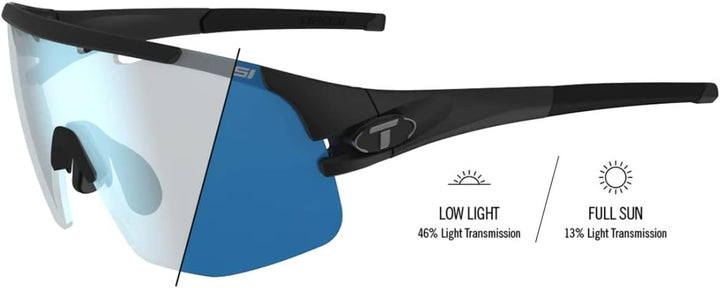 Tifosi Unisex Schlitten Lite Sonnenbrille, Mattschwarz Clarion, x