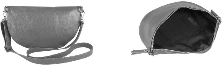 OBC Made in Italy Damen Leder Tasche Medium Handytasche Gürteltasche Crossbody Hüfttasche Bauchtasch