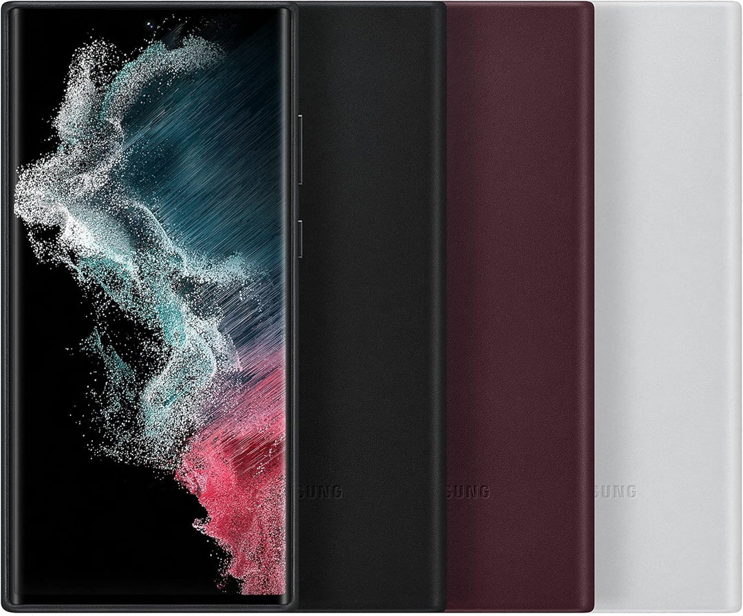 Samsung Leather Smartphone Cover EF-VS908 für Galaxy S22 Ultra, Handy-Hülle, echtes Leder, Schutz Ca