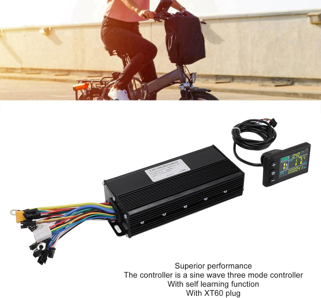 BuyWeek Elektrofahrrad Brushless Motor Controller Kit, 36V 48V 52V 1500W 2000W 40A 3 Modus Sinuswell