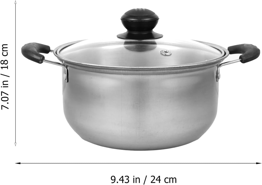 Angoily Kochtopf 18 cm Durchmesser: Kochtopf Milch Suppen Braten Nudeln mit Glasdeckel Antihaft Kass