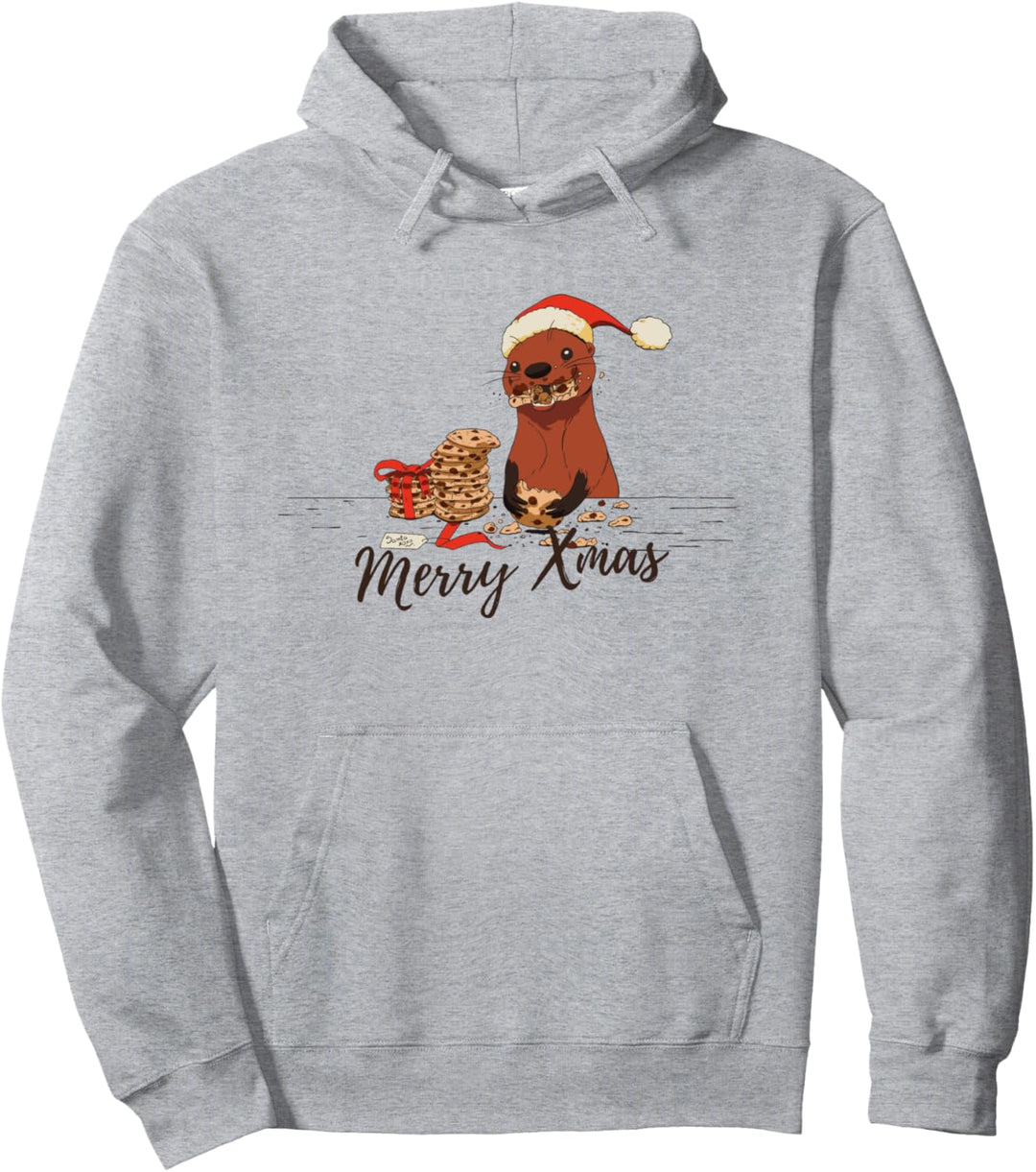 Frohe Weihnachten Xmas Otter-Kekse Pullover Hoodie