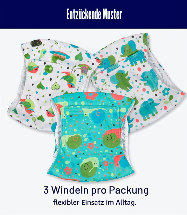 MICOOYO Wiederverwendbare Hundewindeln für Männer, 3er-Pack, waschbare Bauchbänder für Hunde, super
