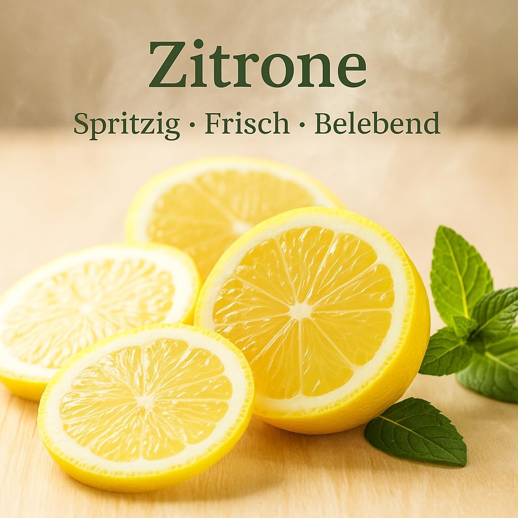 Dufte Momente Dampfbad Duftkonzentrat Zitrone 500ml – naturreine ätherische Öle – spritzig & erfrisc