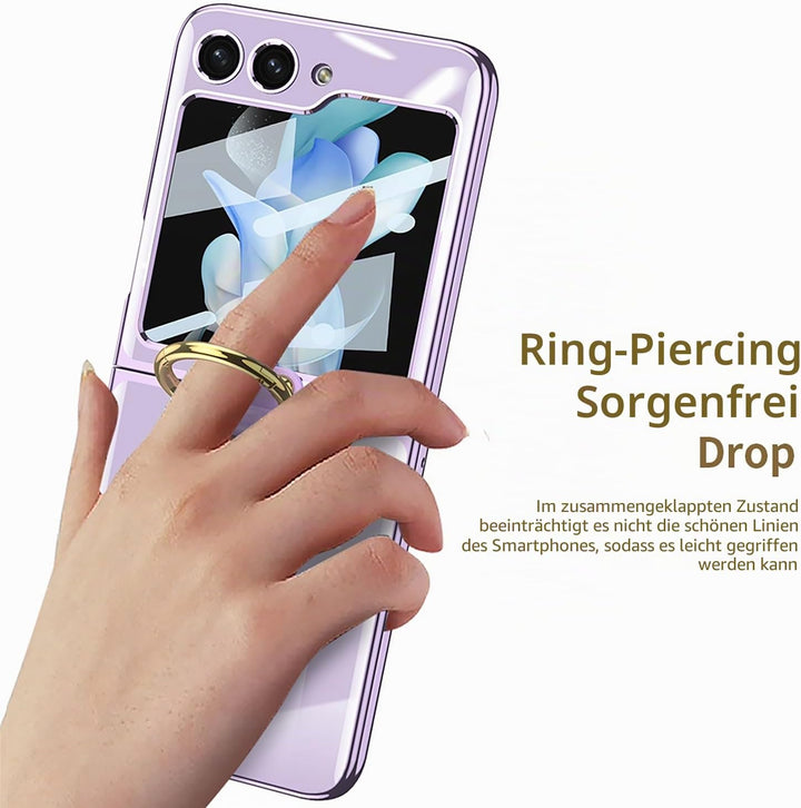 CeeEee Hülle Z Flip 5 Handyhülle Kompatibel mit Samsung Galaxy Z Flip 5 5G Transparent Stossfest Hül