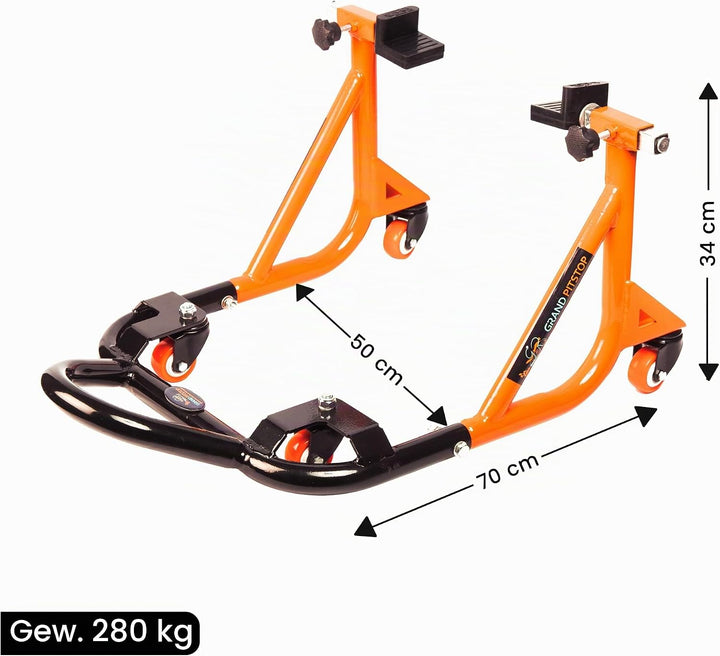 Grand Pitstop Universal Adjustable Rear Paddock Stand for Motorcycle with Swingarm Rest (360° Disman