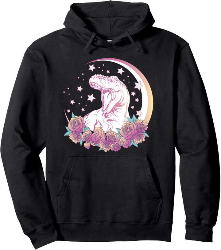 Pastel-Goth-Trex-Design. Ästhetische Vaporwave Dinosaurier Pullover Hoodie