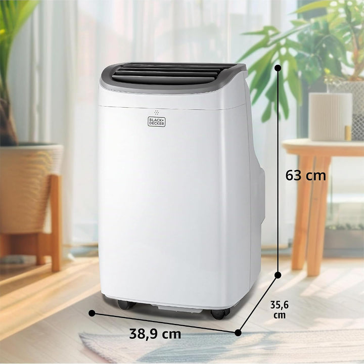 BLACK+DECKER 8.000 BTU Tragbare Klimaanlage mit Fernbedienung, weiss