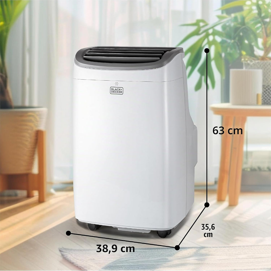 BLACK+DECKER 8.000 BTU Tragbare Klimaanlage mit Fernbedienung, weiss