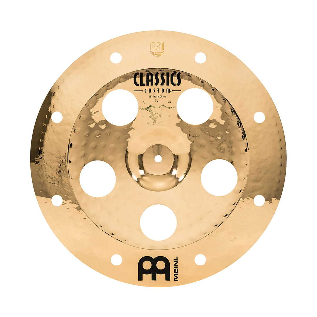 Meinl Cymbals Classics Custom Brilliant Trash China 18 Zoll (Video) Schlagzeug Becken (45,72cm) B12