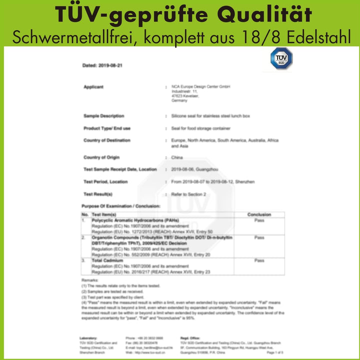 immer Edelstahl Brotdose - Nachhaltige Bento Lunchbox, auslaufsicher, plastikfrei, leicht zu reinige