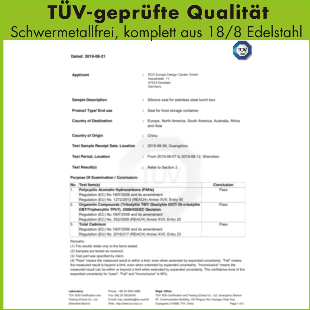 Edelstahl Brotdose - Nachhaltige Bento Lunchbox, auslaufsicher, plastikfrei, leicht zu reinigen und