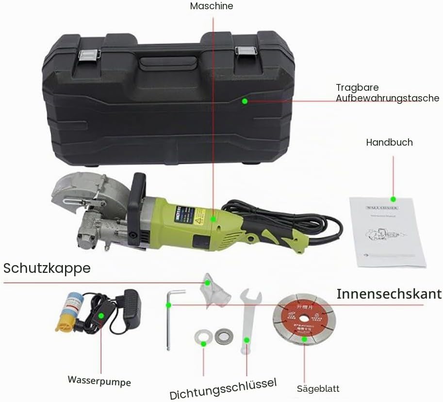 Mauernutfräse Wand Chaser 4000W Wand Nut Schneidemaschine Elektrische Ziegel Beton Schlitz Maschine