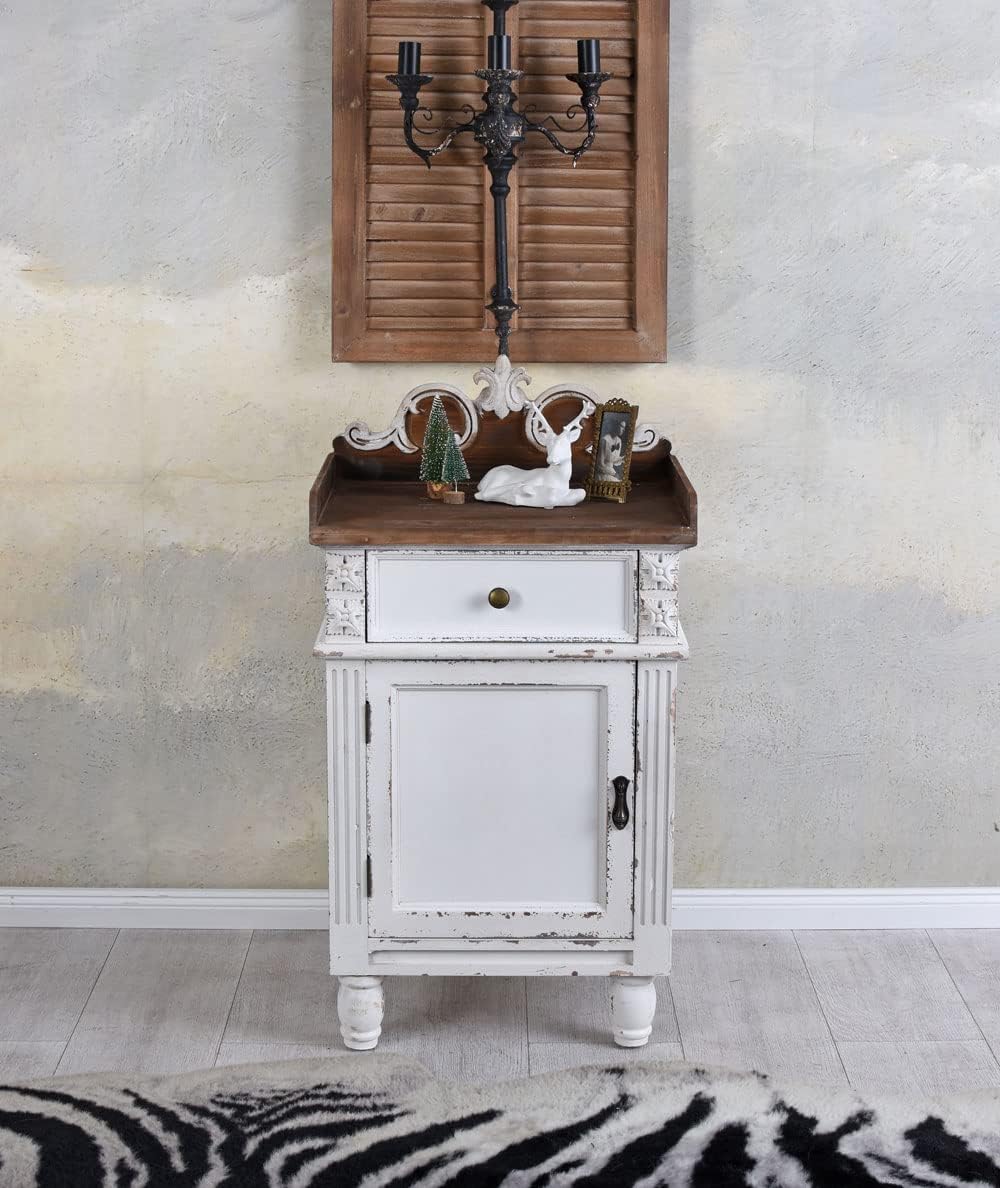 Nachtschrank Shabby Chic Nachtkonsole Weiss Nachttisch Antik Nachtkommode Weiss got028 Palazzo Exklu