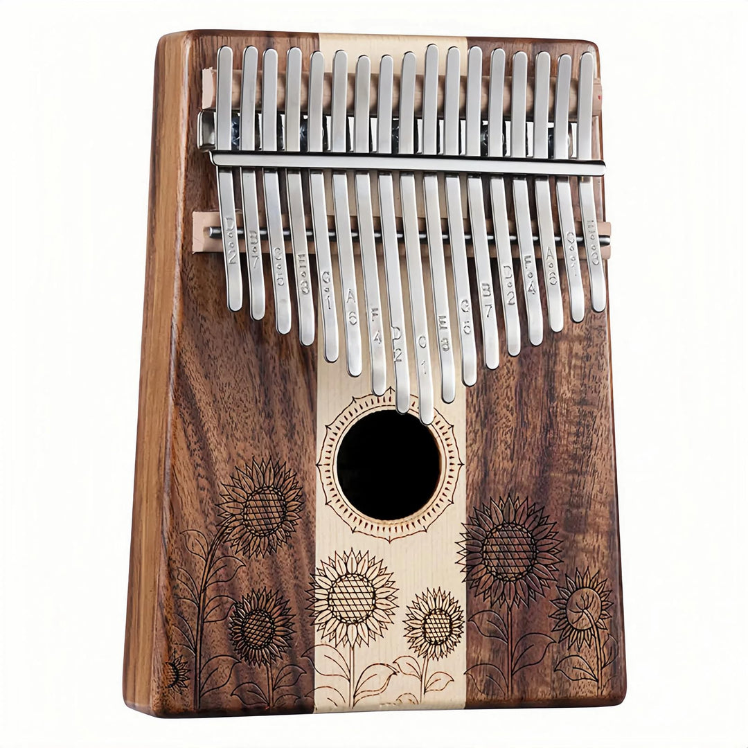 Kalimba 17 Schlüssel, Holz Fingerklaviere，Sonnenblume Professionelle Daumenklavier Carlimba, Mbira I