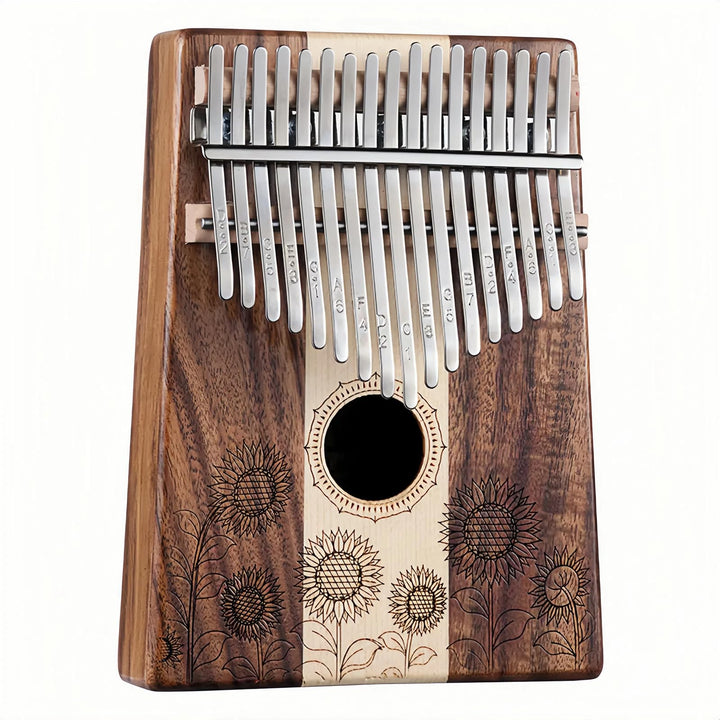 Kalimba 17 Schlüssel, Holz Fingerklaviere，Sonnenblume Professionelle Daumenklavier Carlimba, Mbira I