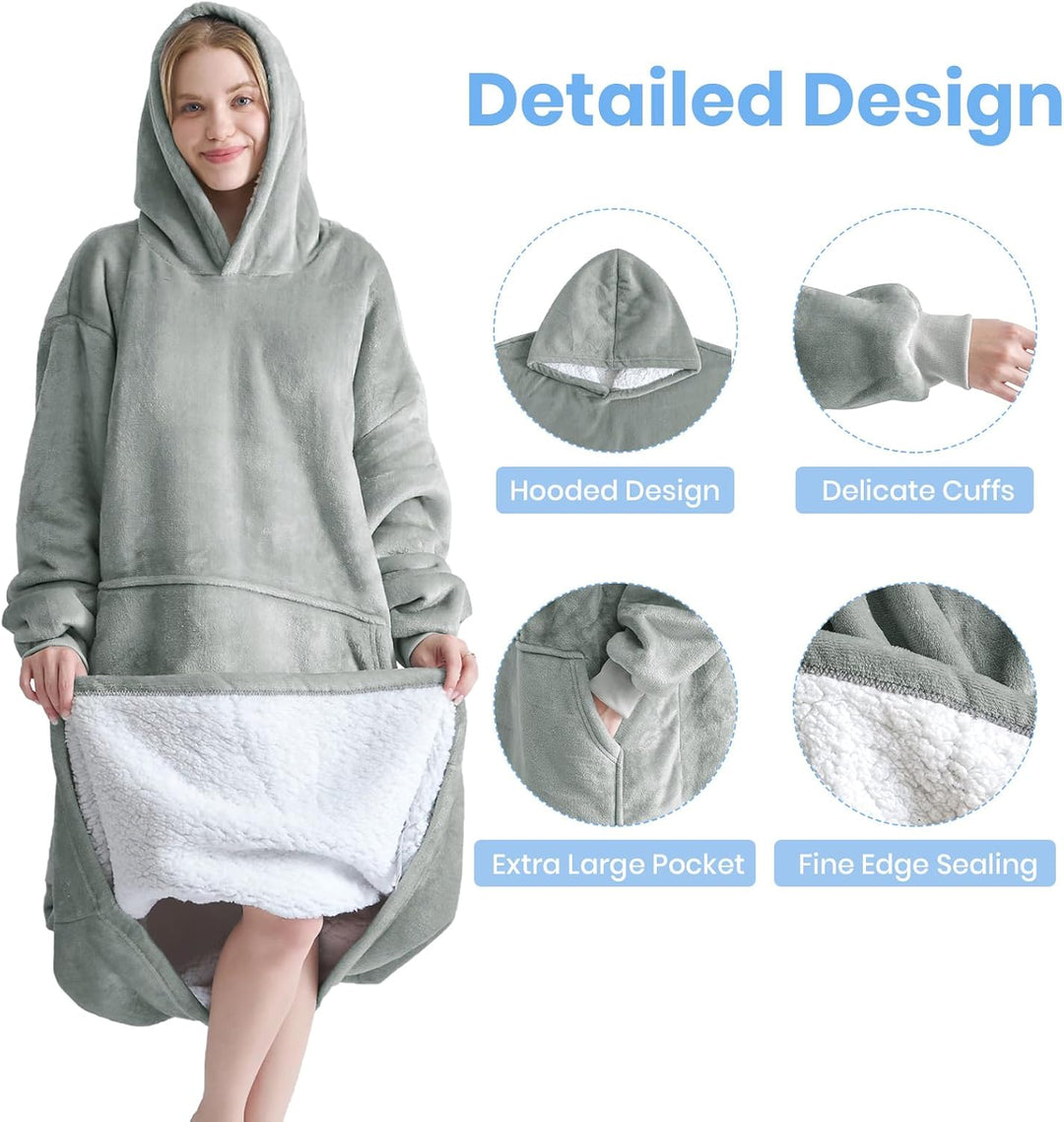Good Nite Decke mit Ärmeln für Frauen und Männer Sherpa kuscheldecke Tragbare Decken Adult Cosy Swea