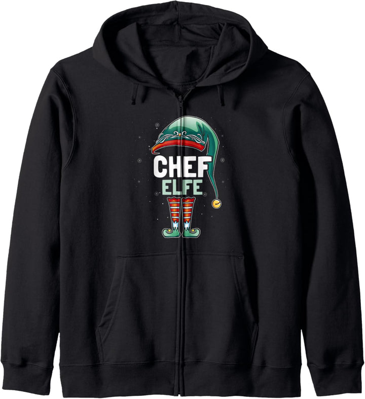 Chef Elfe Weihnachten Partnerlook Weihnachtsshirt Kapuzenjacke