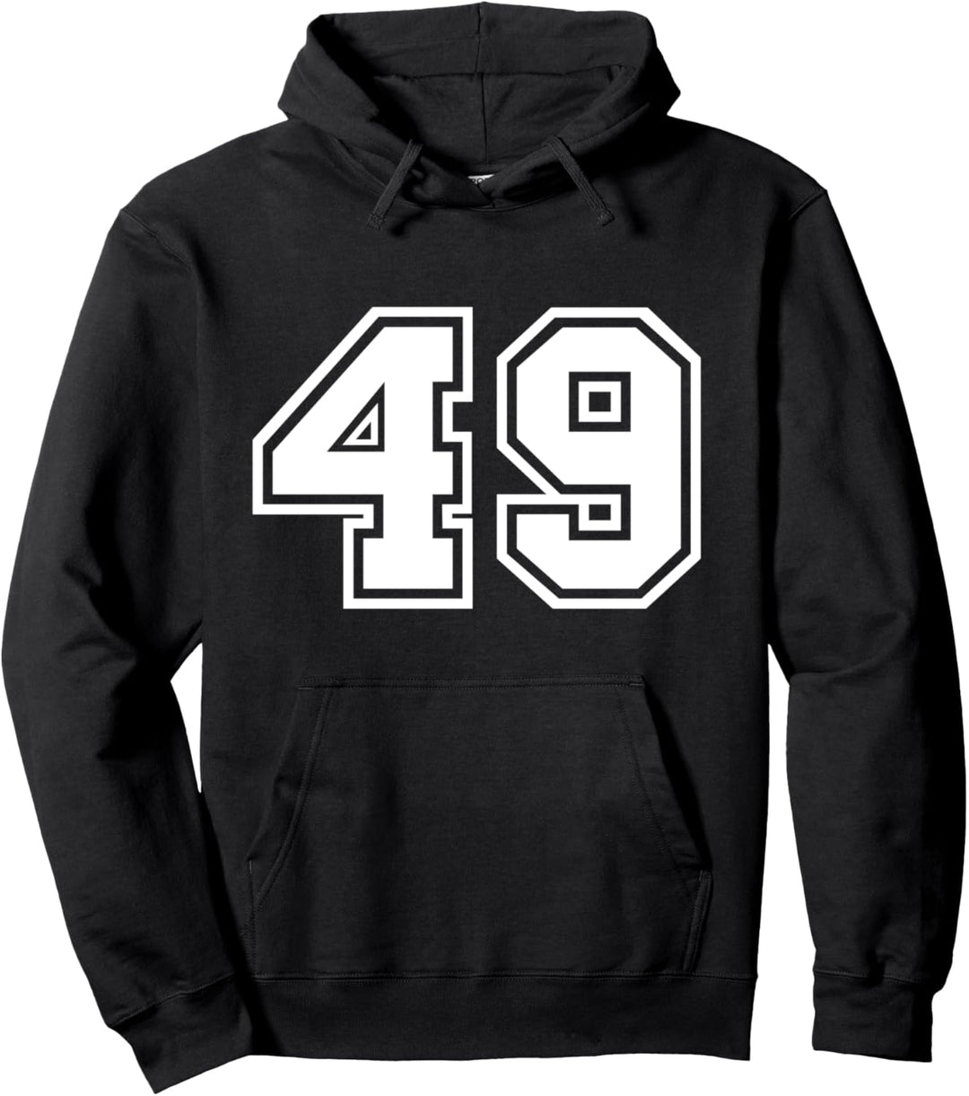 Team Jersey Nummer #49 Sportgeschenk Pullover Hoodie