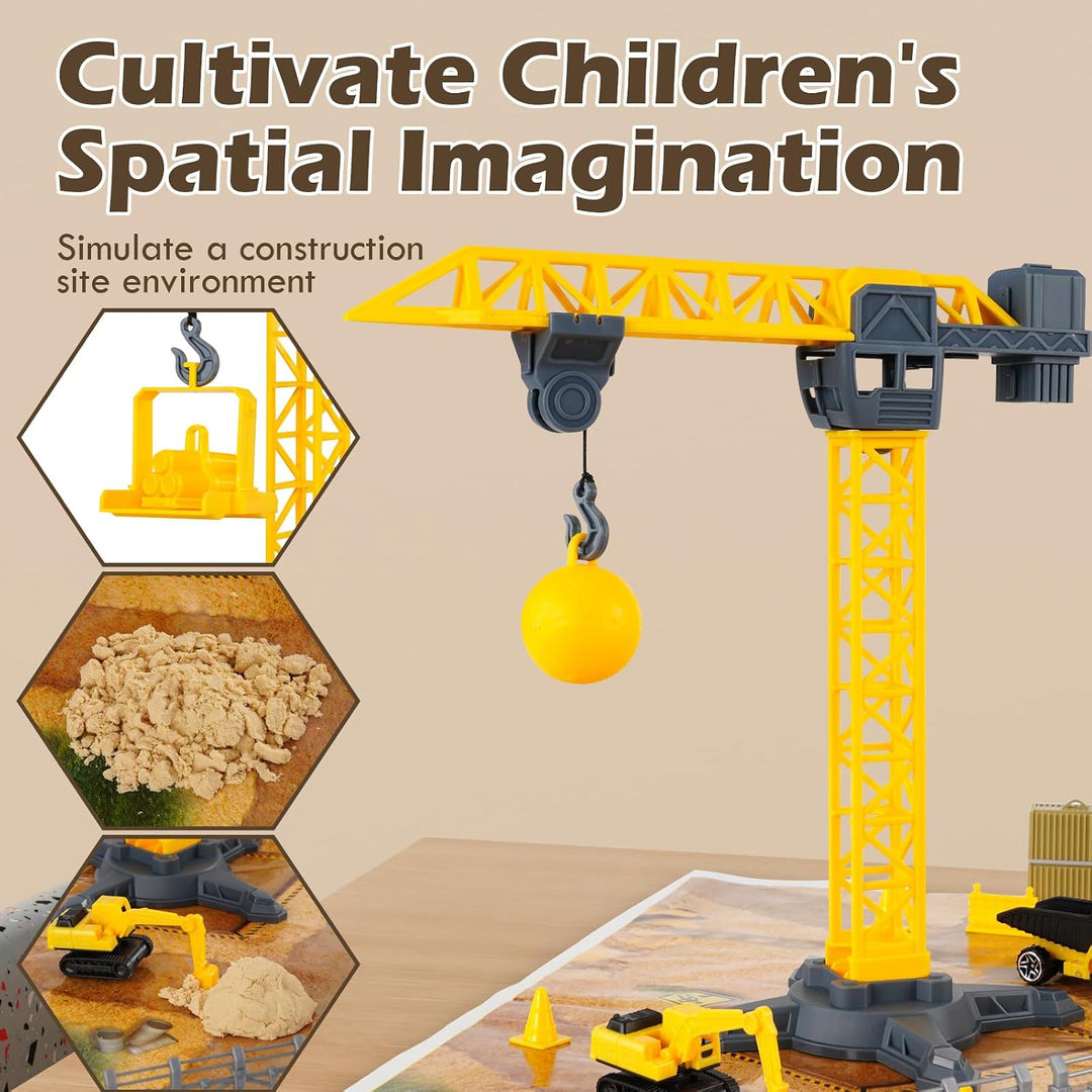 Spielzeug für Kinder ab 3 Jahren, Kinderspielgeräte wie Baumaschinen, Betonmischer, Bagger, Selbsten