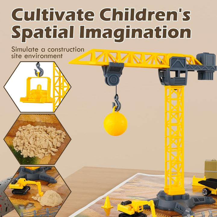 Spielzeug für Kinder ab 3 Jahren, Kinderspielgeräte wie Baumaschinen, Betonmischer, Bagger, Selbsten