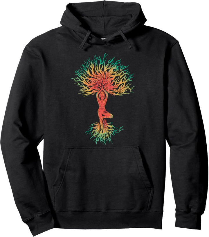 Baum des Lebens und Mondphasen | Baum des Lebens Pullover Hoodie