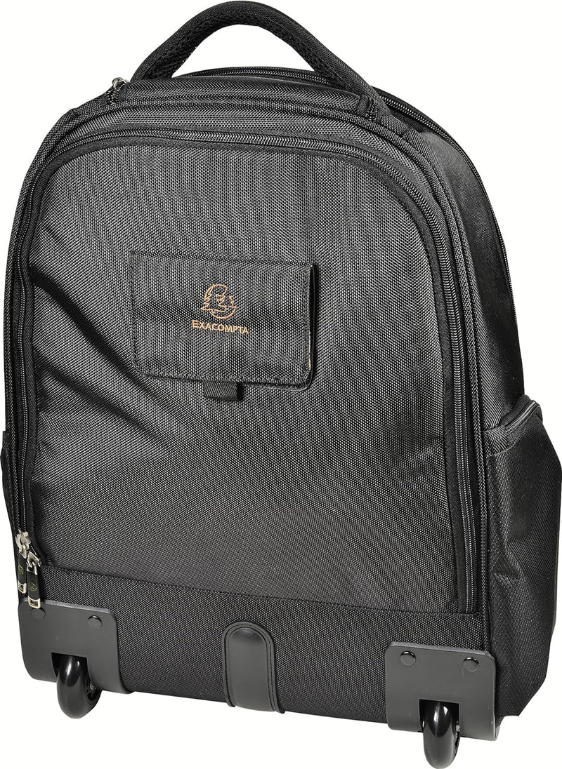 Exacompta 18634E Premium Rucksack Exabusiness mit 15,6" Laptopfach, ausziehbarer Trolleygriff und Ro